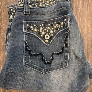 Miss Me Studded Blue Boot Cut Jeans